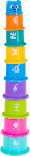 Pyramid Toy Educational Number Tower Cups for 6++ Months