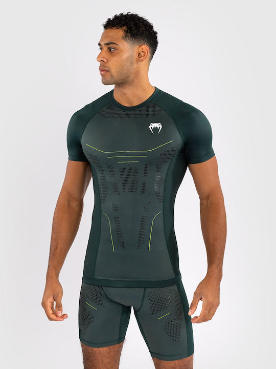 Venum Short Sleeve Shirt VENUM-05360-005 for Jiu-Jitsu Green