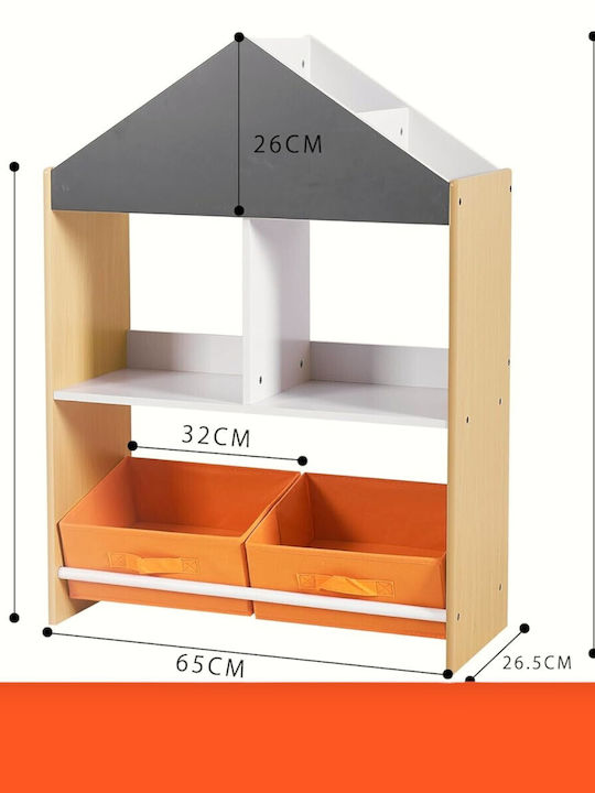 Sistem de Depozitare Jucării din Lemn Negru 62.4x26.5x90cm 1buc