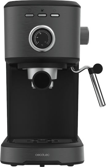 Cecotec Power 20 Pecan Steel Μηχανή Espresso 1100W Πίεσης 20bar Γκρι