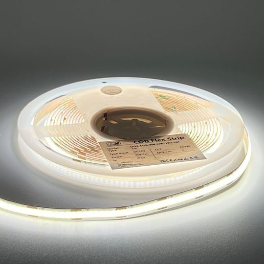 LED Strip 12V Natural White Light 5m Type COB