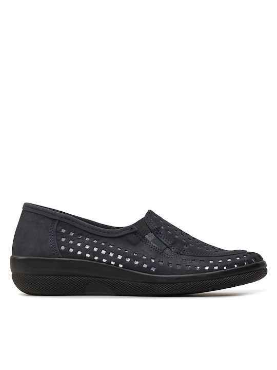 Damen Mokassins in Marineblau Farbe