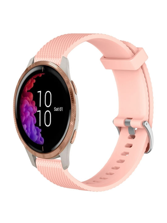 Garmin Venu 2 Plus 20mm Diamond Textured Silicone Band Ροζ