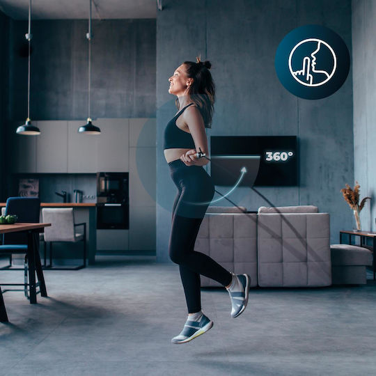 Cecotec Επαγγελματικό Σχοινάκι Drumfit Speed Rope Ατσάλι Εργονομικές Λαβές Προπονήσεις Υψηλής Έντασης Ρυθμιζόμενο 300 Εκ Σύστημα Smoothbearing 360º Cec-07130