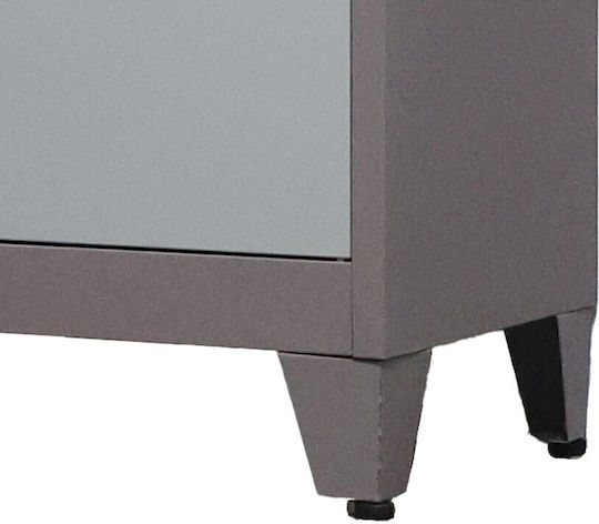 Schließfach ES-25 Metallisch mit Verriegelungsfunktion mit 8 Außenschränke 90x45x195cm