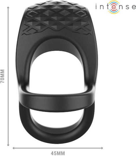 Intense Vibrating Ring Cock Silicone Black D-242062