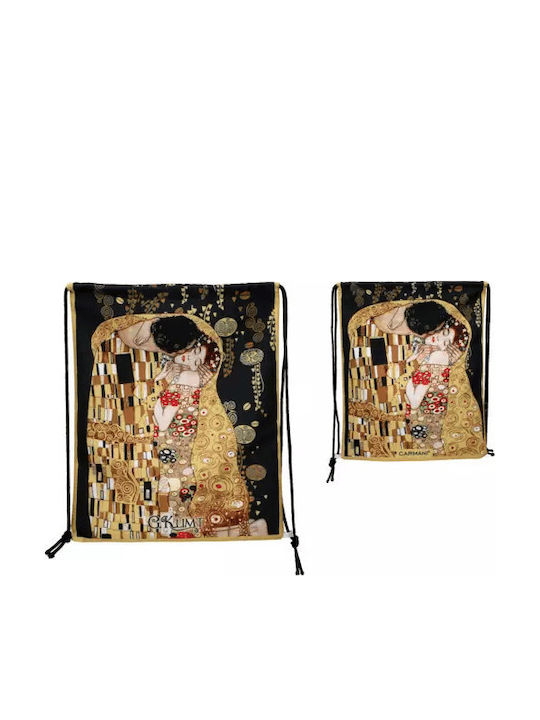 Fabric Backpack Bag Gustav Klimt Kiss 021-7500 36x43cm Carmani