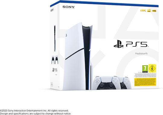 Sony PlayStation 5 Slim 1TB with Second DualSense (Official Bundle) & Astrobot + Gran Turismo 7
