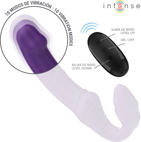 Intense Vibrator Dublu Cu Telecomandă 20cm Violet
