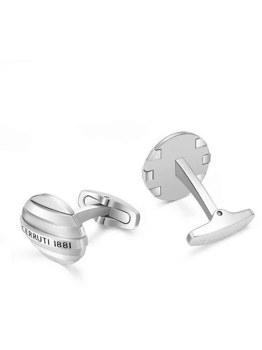 Cerruti Cufflinks of Steel Silver