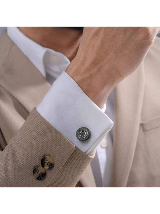 Cerruti Μανικετόκουμπα από Ατσάλι σε Μαύρο Χρώμα