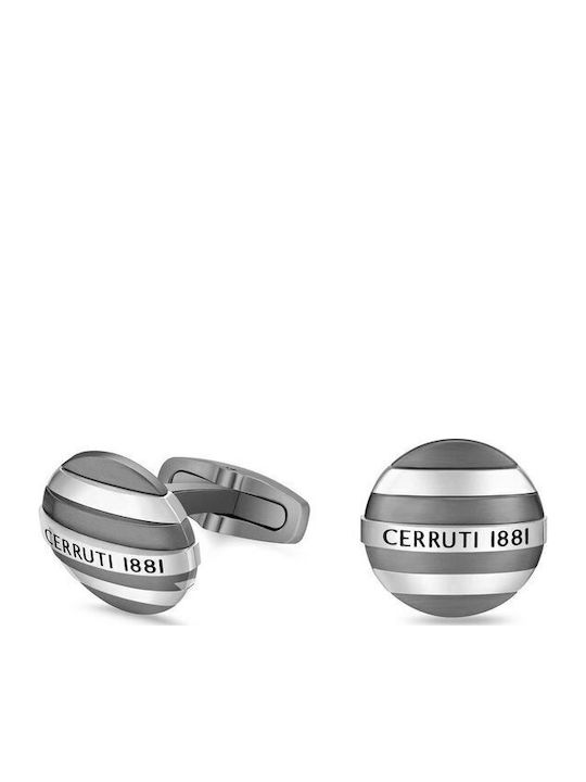 Cerruti Manschettenknöpfe aus Stahl in Silber Farbe