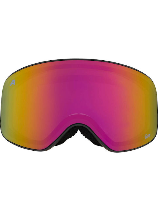 Alpina Masca de schi și snowboard Pentru copii Negru cu Lentilă în culoarea Violet