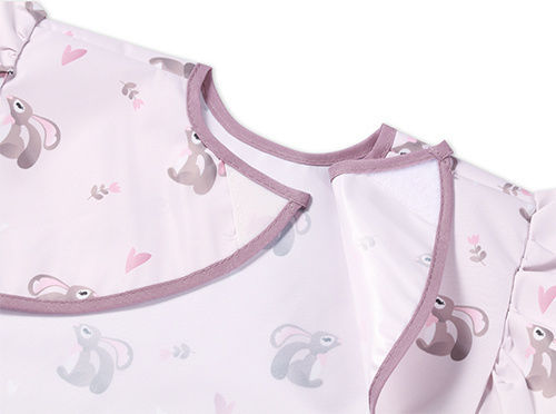 Babyono Waterproof Coverall Plastic with Hoop & Loop Fastener & Pocket BUNNY for 6 m+