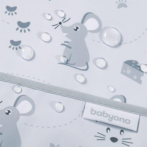 Babyono Baby Bib Waterproof Plastic Coverall with Hoop & Loop Fastener and Pocket for 6 Months+