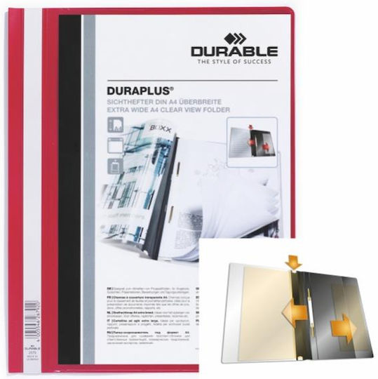 Durable Clipboard with Spring Conference for Paper A4 Red 1pcs