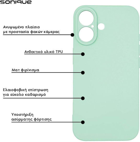 Husa din silicon My Colors Sonique pentru Vivo Y74s Vivo Y76 5G Mentă
