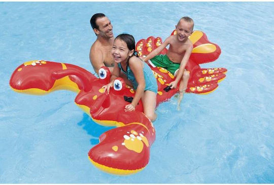 Intex Lobster Kid's Inflatable Ride On for Sea with Handles Red 213x137cm