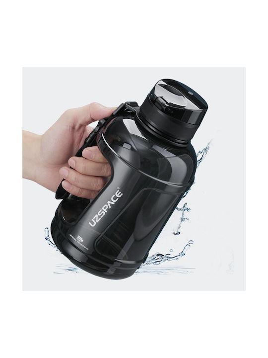 Uzspace Bottle Παγούρι Πλαστικό 1700ml Μαύρο