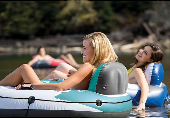 Intex River Run Fire Inflatable Sea Float with Handles Red 135x135cm