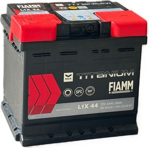 Fiamm Batterie Auto Black Titanium mit Kapazität 44Ah und CCA 360A