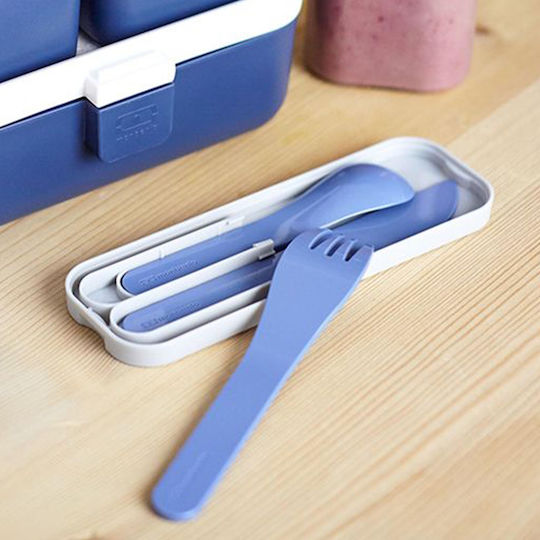 Monbento MB Pocket Cutlery for Camping Travel Cutlery Set 3pcs Blue Infinity 3pcs