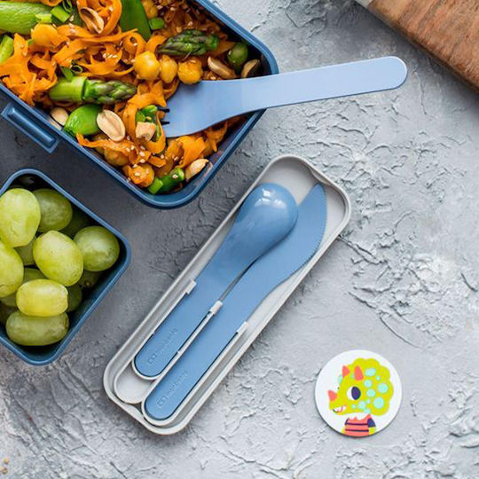 Monbento MB Pocket Cutlery for Camping Travel Cutlery Set 3pcs Blue Infinity 3pcs
