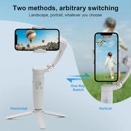 Techsuit M1 Gimbal за мобилни телефони с 8 часа работа Сив