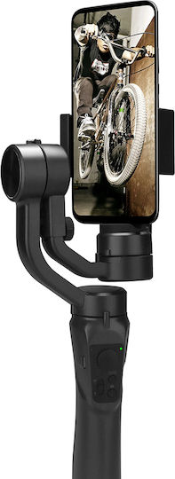 Techsuit F6 Gimbal за мобилни телефони Черен