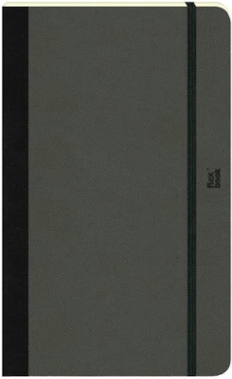 The Writing Fields Adventure Σημειωματάριο A5 Bullet 96 Φύλλων με Τελείες με Λάστιχο Μαύρο 13x21cm