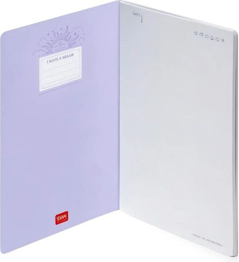 Legami Milano Notebook 80 Sheets A5 with Blank Pages Blue