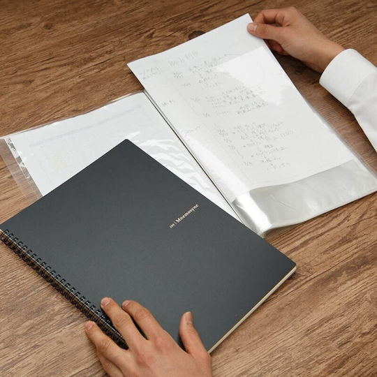 Mnemosyne Notepad Тетрадка Спирала 70 Листа A4 На райета Черен