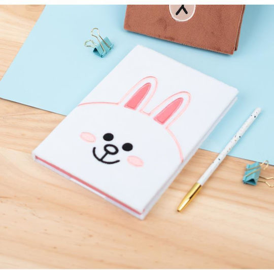 Line Friends Notebook Notebook 160 Sheets A5 with Blank Pages White