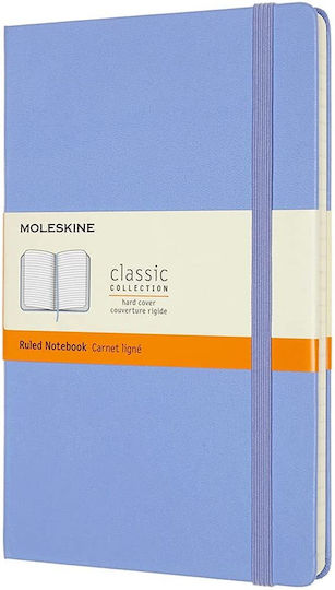 Moleskine Notebook Xl Hydrangea Notebook Ruled with Elastic Blue