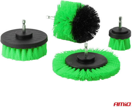 Amio Polishing Cleaning Brushes Set 21pcs Drill Bag Green Color Amio 21 pcs