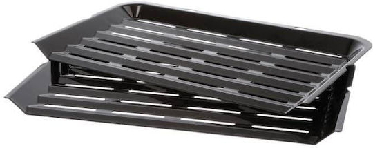 Set 2 tăvi de grătar divizate Bosch Hez625071 00577715 pot fi utilizate în tăvi universale pentru grătar creveți pește ideal ca tăvi chipsuri sigure la mașina de spălat vase 650g antracit