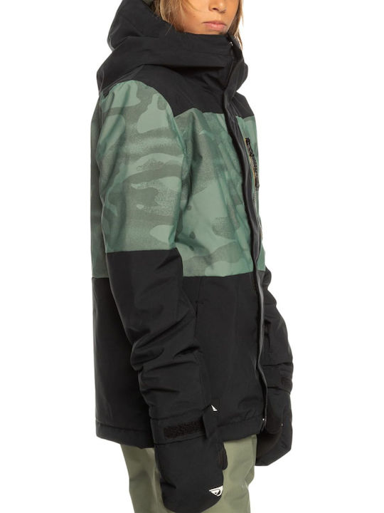 Mission Waterproof Kids Casual Short Jacket with Hood Green