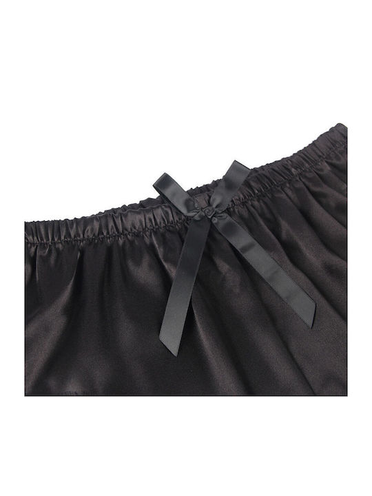 Subblime Χειμερινό Γυναικείο Νυχτικό Black