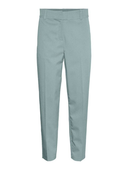 Vero Moda Women's Fabric Trousers in Tapered Line Gray Mist