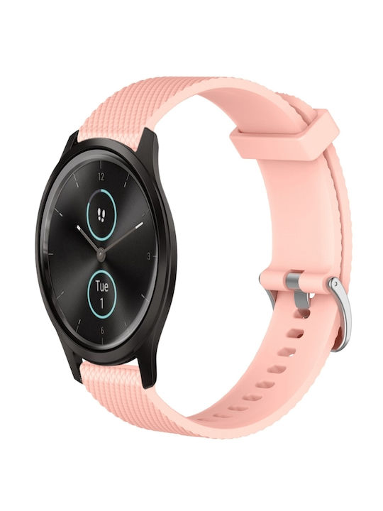 Garmin Forerunner 645 Music 20mm Diamond Textured Silicone Band Pink
