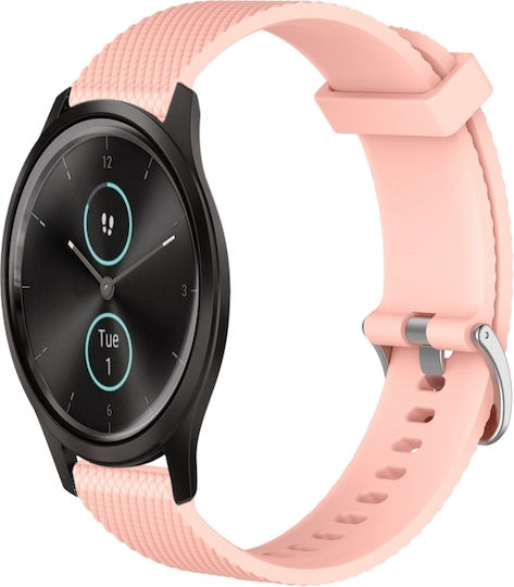 Garmin Forerunner 645 Music 20mm Diamond Textured Silicone Band Pink