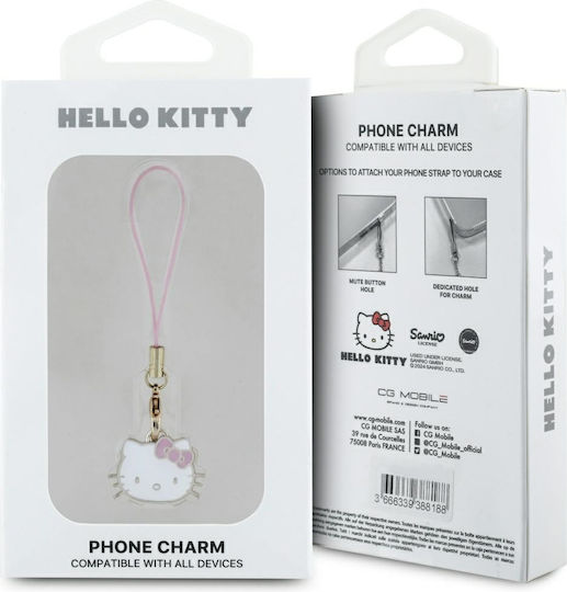 Hello Kitty Hkcpmkhp Phone Strap Pink Charm Kitty Head