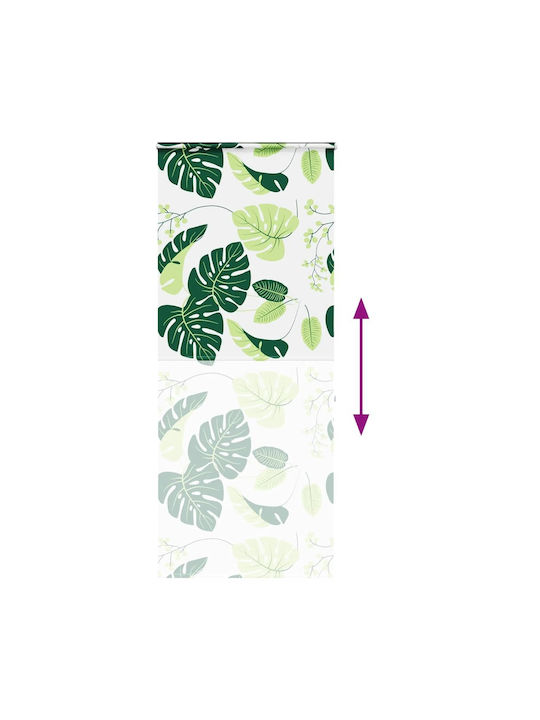 Vidaxl Duschvorhang Rollkassette 90x240cm Stoffbreite 86cm Grün