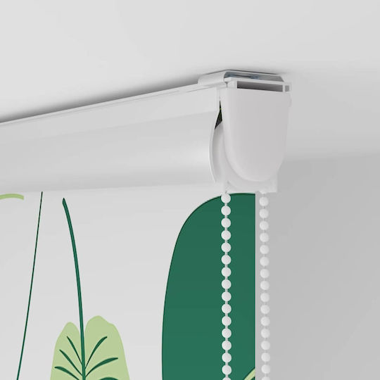 Vidaxl Duschvorhang Rollkassette 150x240 cm Stoffbreite 146 cm Grün