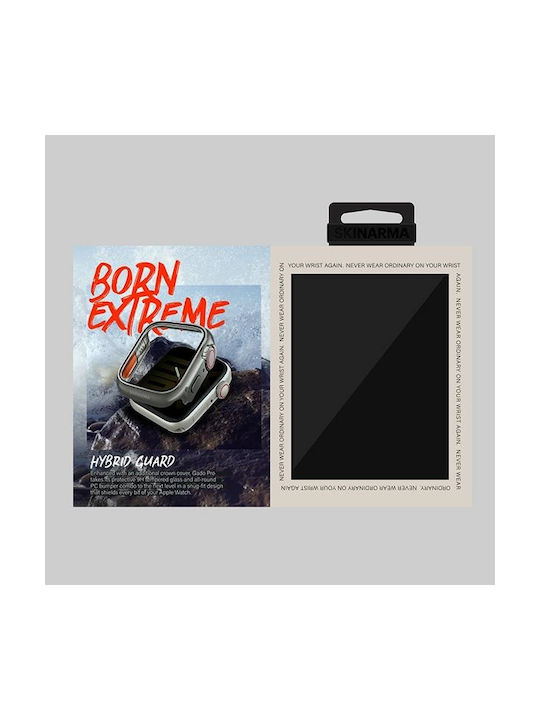 Skinarma Πλαστική Θήκη με Τζαμάκι Titanium για Apple Watch 44mm