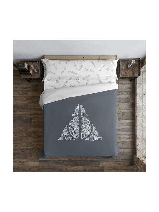 Harry Potter Kids Duvet Cover King Size Cotton Gray 240x260cm