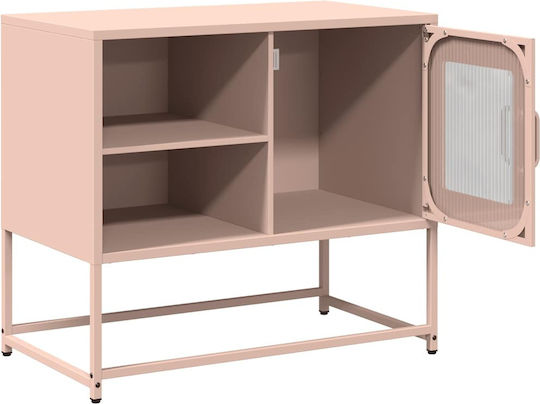 Metal TV Stand Pink 68x39x60.5cm
