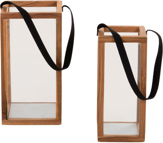HomeMarkt Laterne Glas Beige 21x21x40cm 1Stück