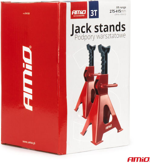AMiO Vehicle Support Stand Set with Maximum Pressure Up to 3 Tons