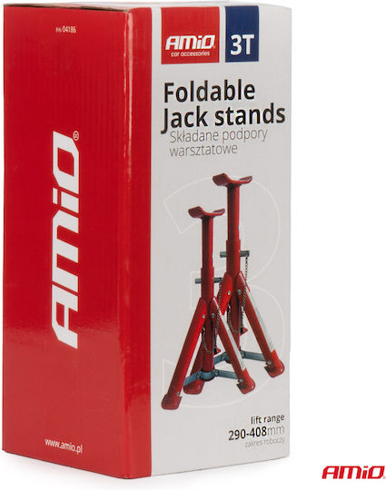 AMiO Set Car Support Stands with Maximum Pressure Up to 3 Tons